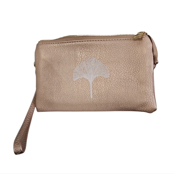 Shara Porter Handbags - Shara Porter "The Convertible" - Rose Gold (White Print) Clutch Purse NWT